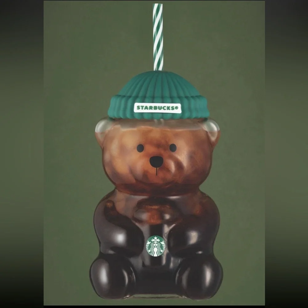 VIRAL 2025 STARBUCKS HOLIDAY BEARISTA GLASS COLD CUP 20 OZ LIMITED EDITION